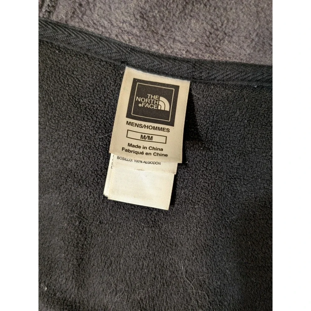 The North Face Mens Gray Black Full Zip Fleece Hoodie Jacket‎ Size M Colorblock